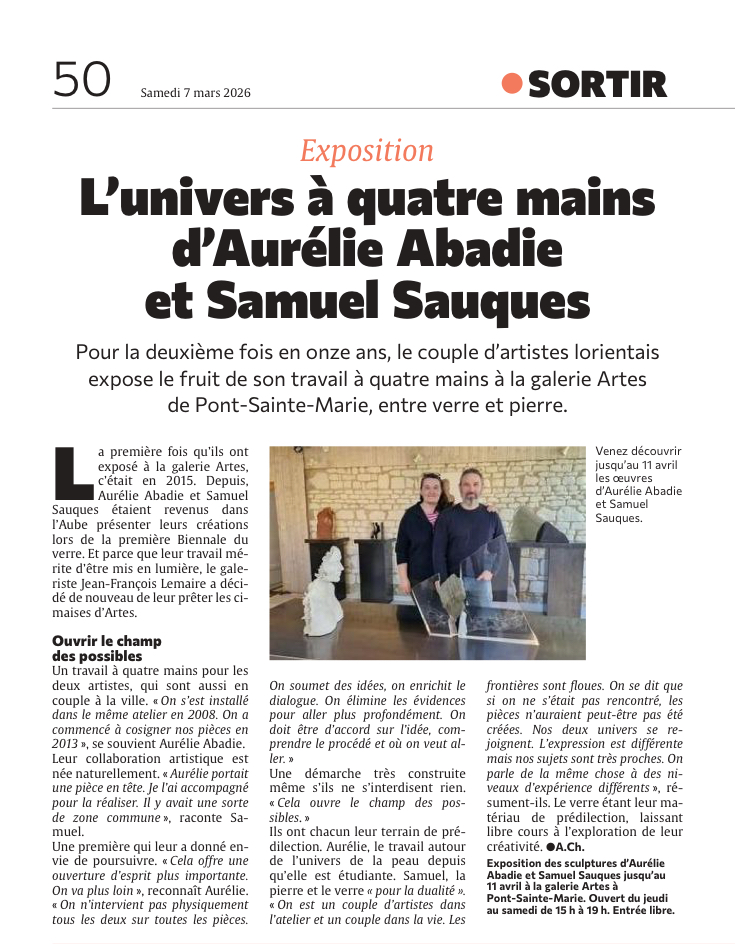 L’univers à quatre mains d’Aurélie Abadie et Samuel Sauques à découvrir ...