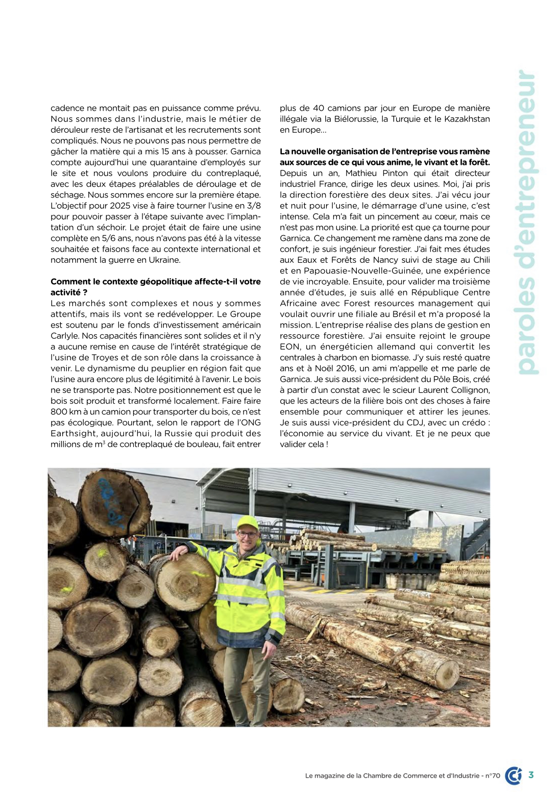 CCI MAG : Pierre Dhorne, l’homme des bois de Garnica