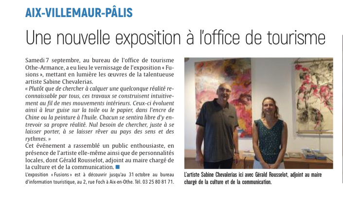 « Fusion », une nouvelle exposition à découvrir à l’office de tourisme