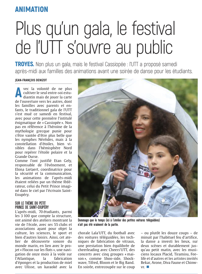 Plus qu’un gala, le festival de l’UTT de Troyes s’ouvre au public