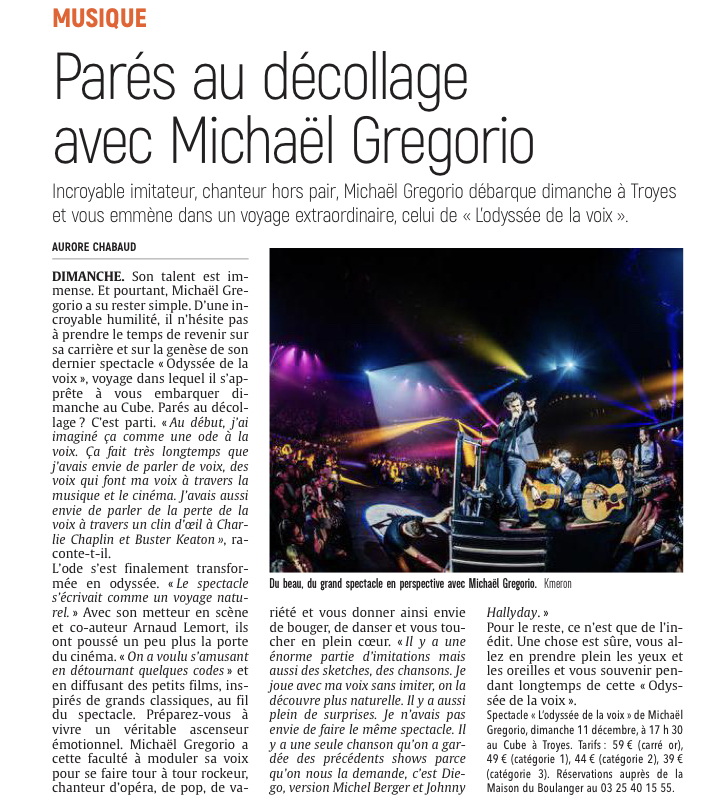 Parés au décollage ce dimanche avec Michaël Gregorio