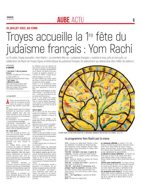 Troyes accueille la première fête du judaïsme français : Yom Rachi