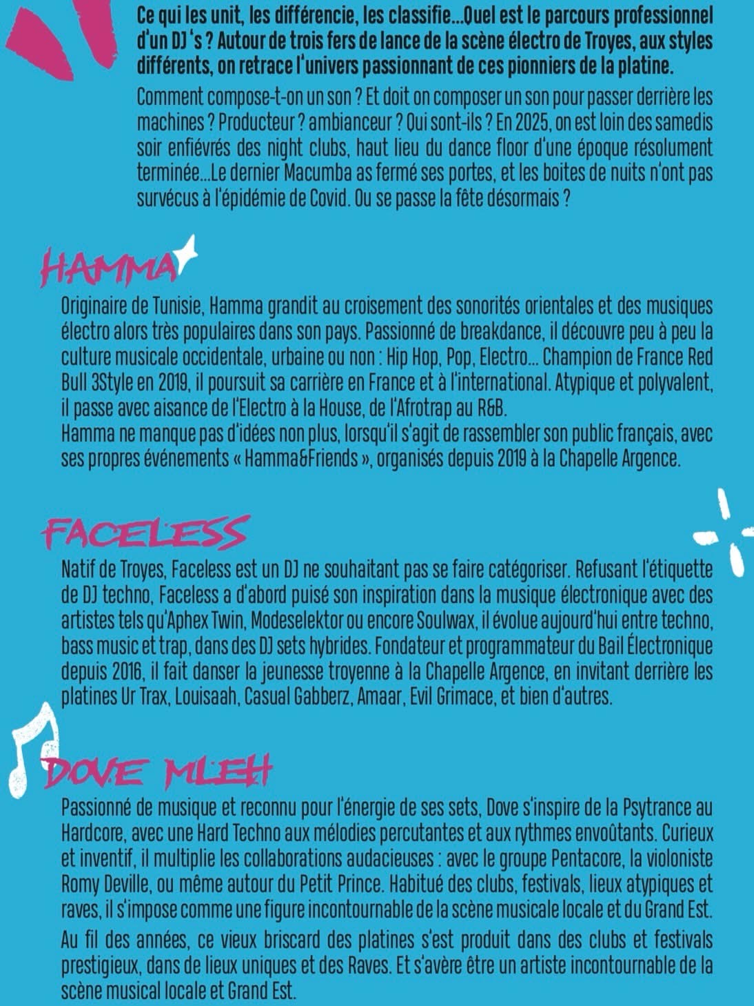 Masterclass DJ avec nos Pépites Hamma et Dove MLEH.