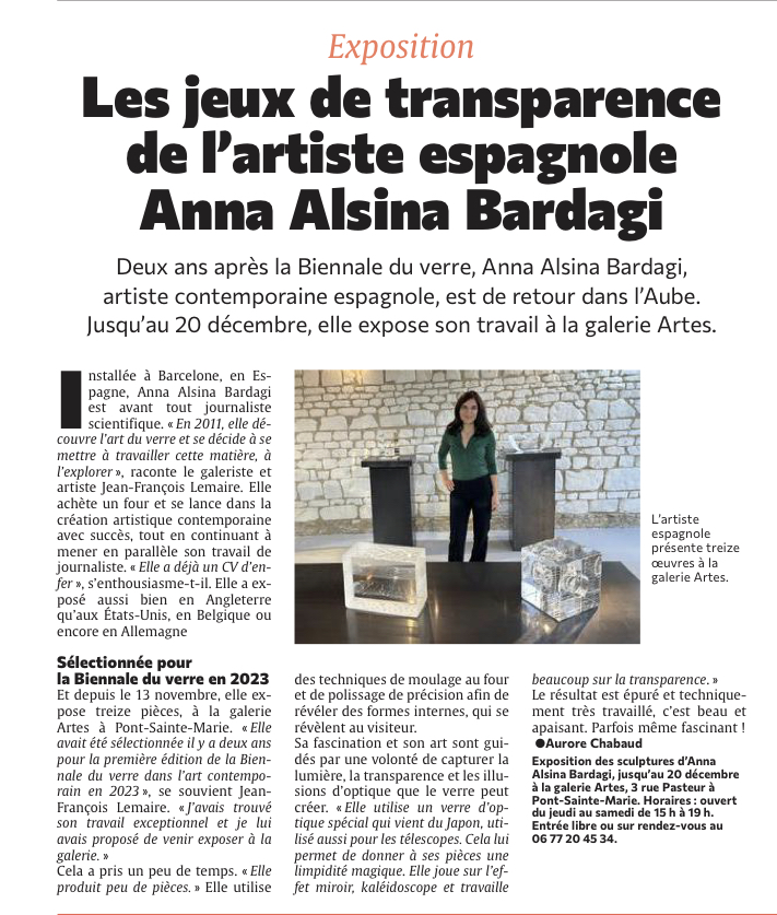 Les jeux de transparence de l’artiste espagnole Anna Alsina Bardagi