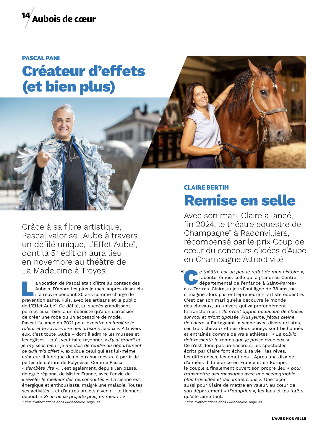 Aubois de Coeur : nos Aubassadeurs Pascal Pani et Claire Bertin.