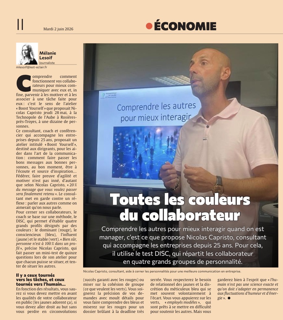Toutes les couleurs du collaborateur...