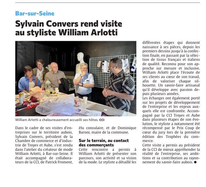 Sylvain Convers, rend visite au styliste William Arlotti !
