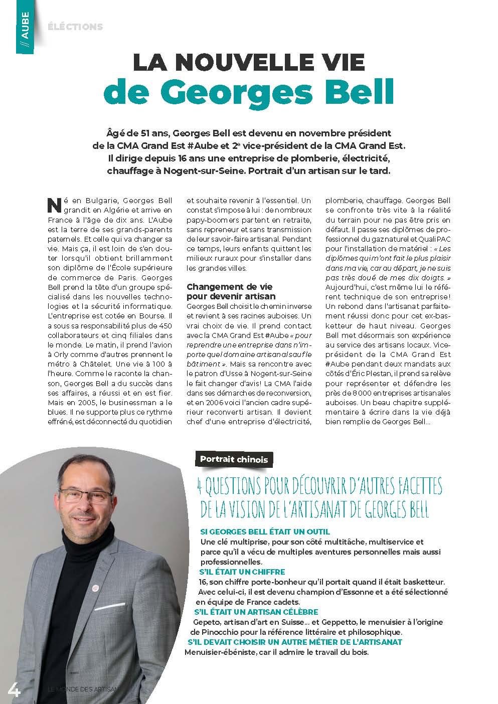 La nouvelle vie de Georges Bell.