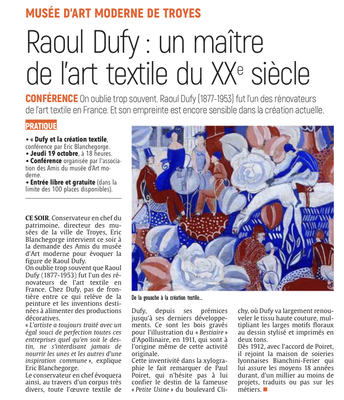 Raoul Dufy : un maître de l'art textile du XXe siècle