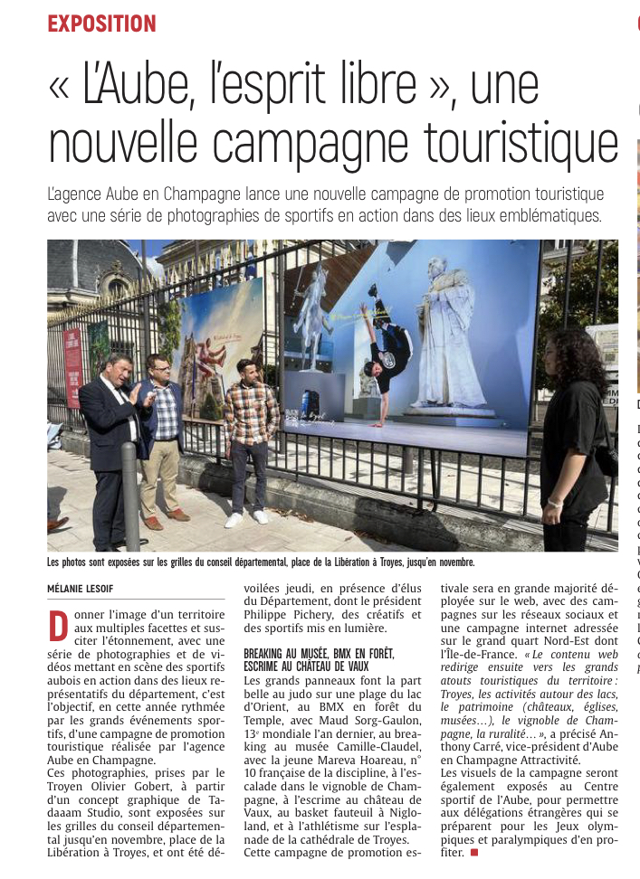 L'Aube l'esprit libre une nouvelle campagne touristique.