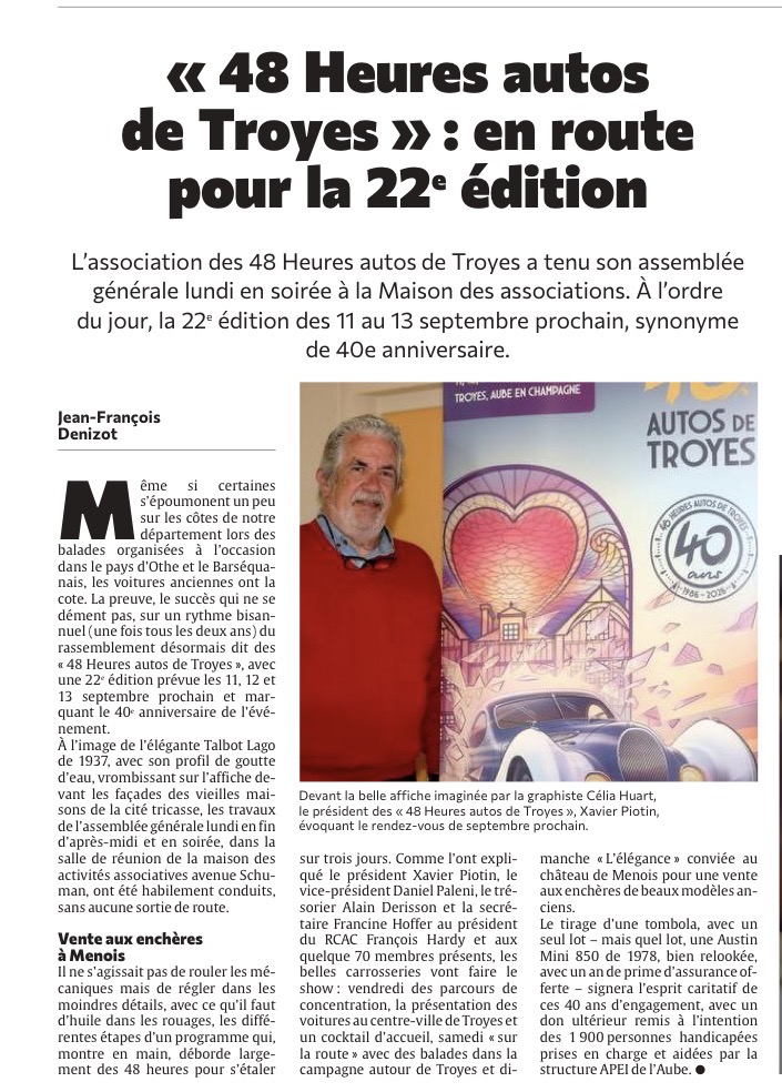 « 48 Heures autos de Troyes » : en route pour la 22e édition