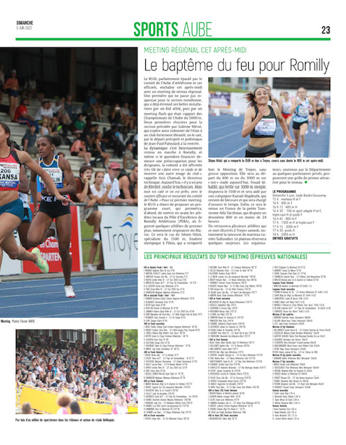 Athlétisme : vent favorable pour le Meeting national de Troyes