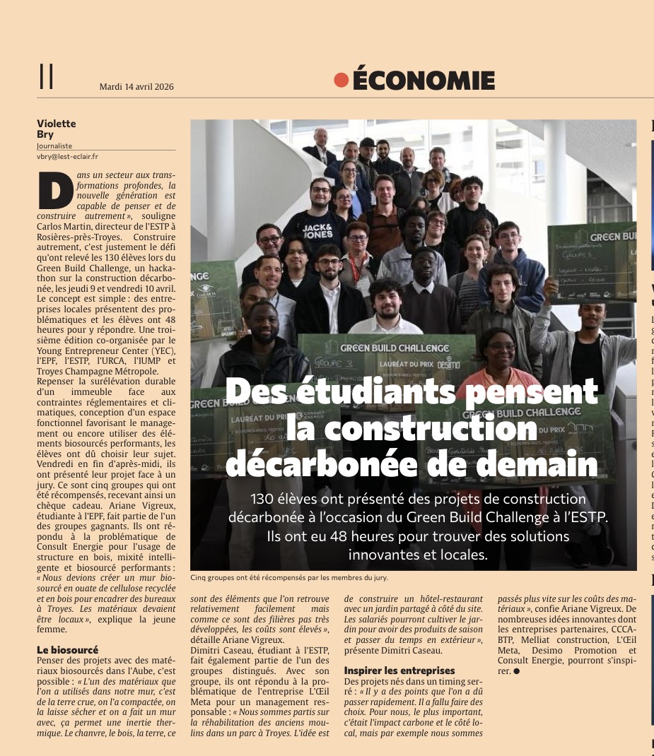 Des étudiants pensent la construction décarbonnée de demain.