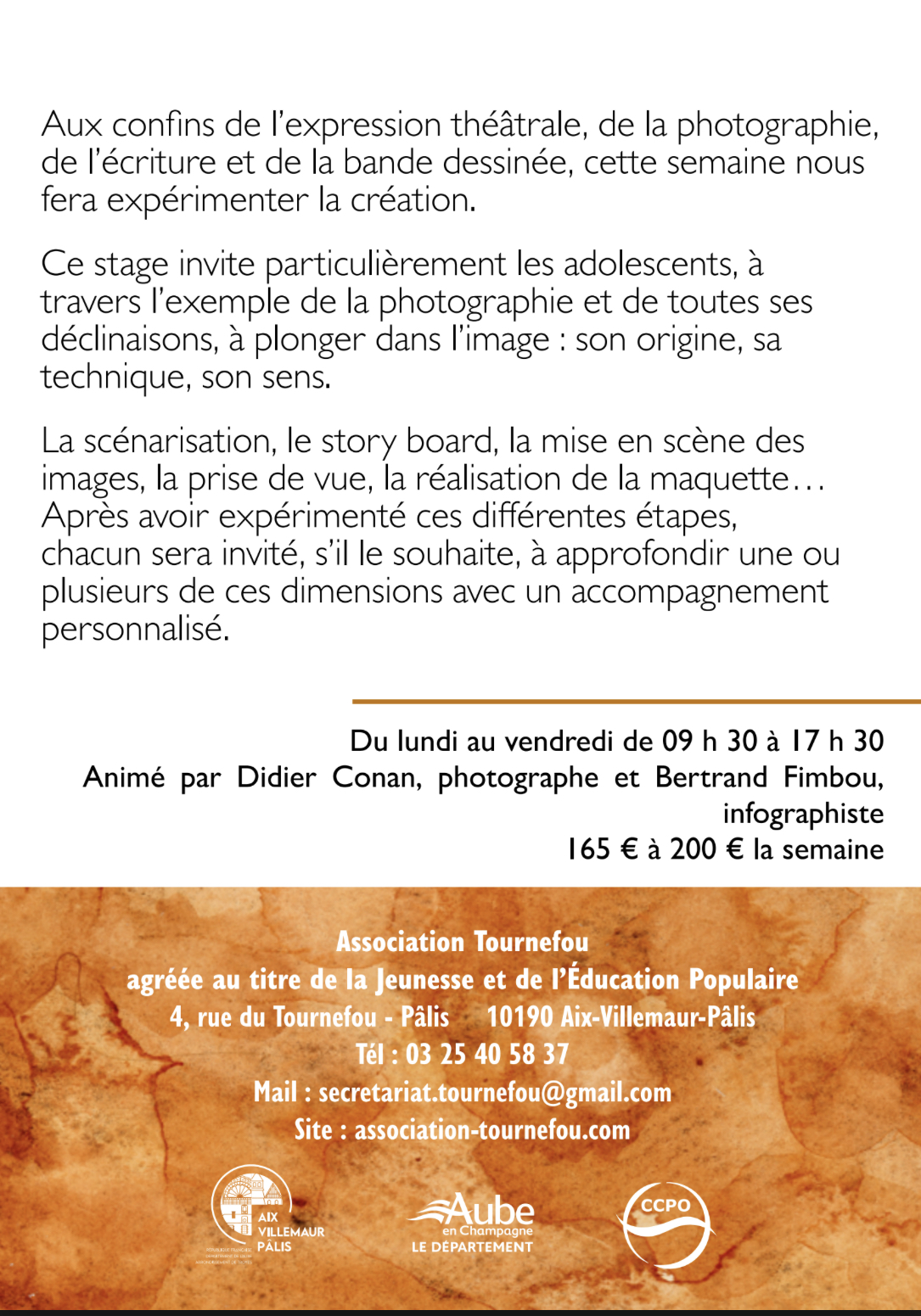 Stage ado photographie chez nos Aubassadeurs du Tournefou.