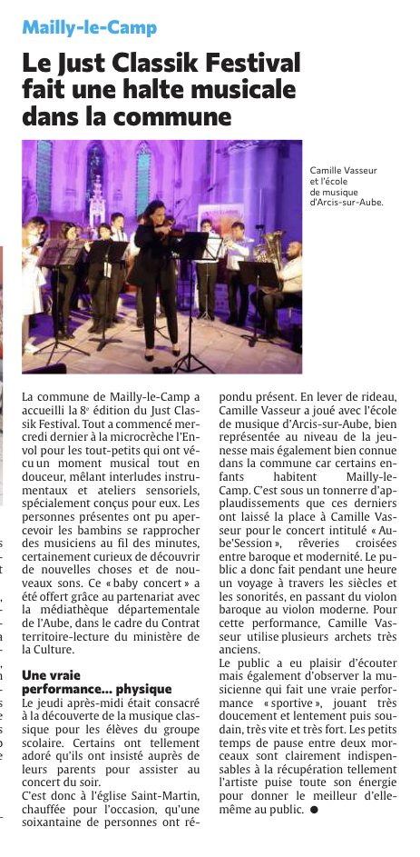 Le Just Classik Festival fait une halte à Mailly-le-Camp