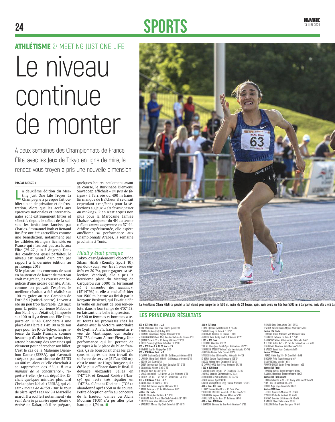 Meeting JUST ONE LIFE Troyes La Champagne : le niveau continu de monter.