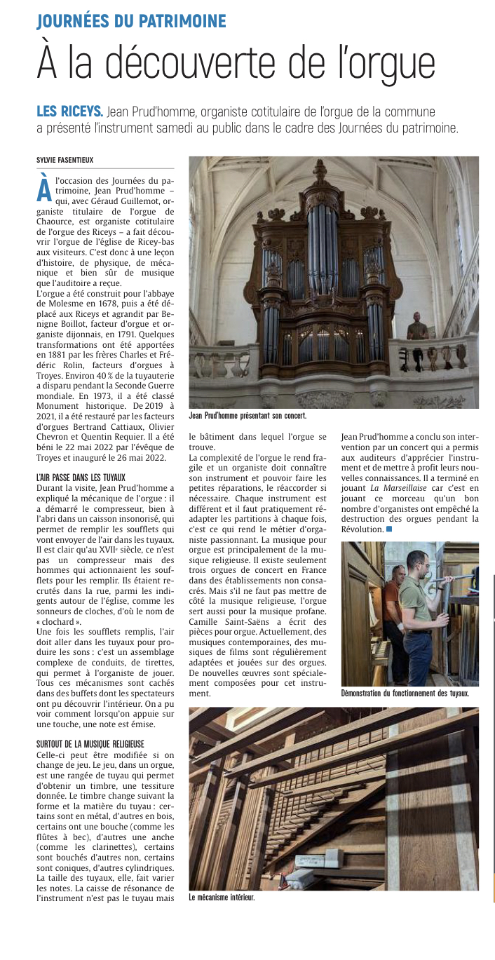 À la découverte de l’orgue !