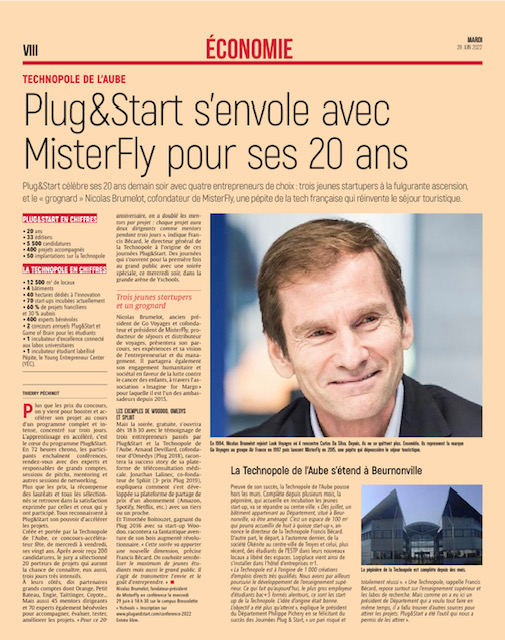 Plug&Start s'envole avec MisterFly pour ses 20ans