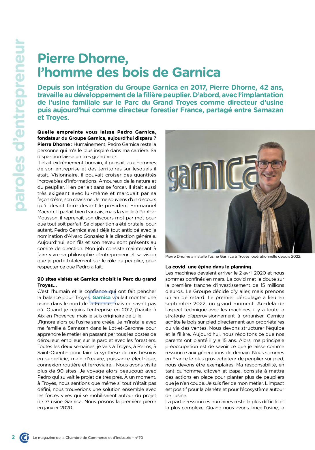 CCI MAG : Pierre Dhorne, l’homme des bois de Garnica