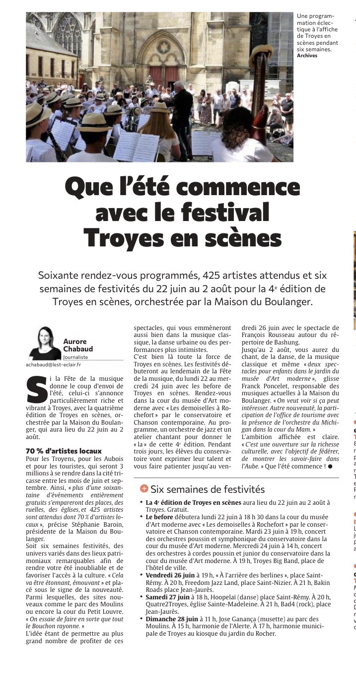 Que l'été commence avec le festival Troyes en scènes !
