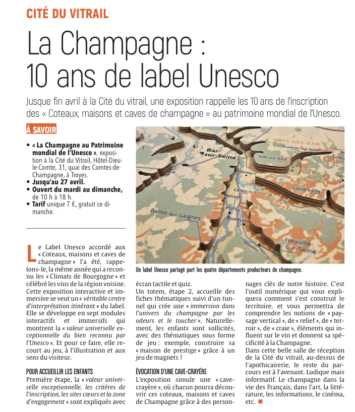 La Champagne au patrimoine mondial de l’Unesco : 10ans du label