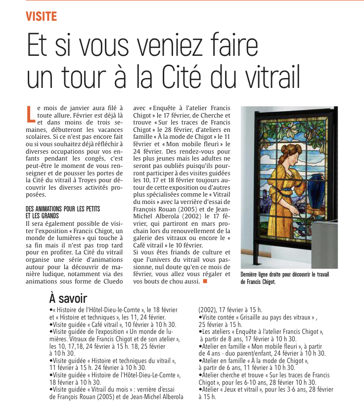 Et si vous veniez faire un tour à la Cité du vitrail ?
