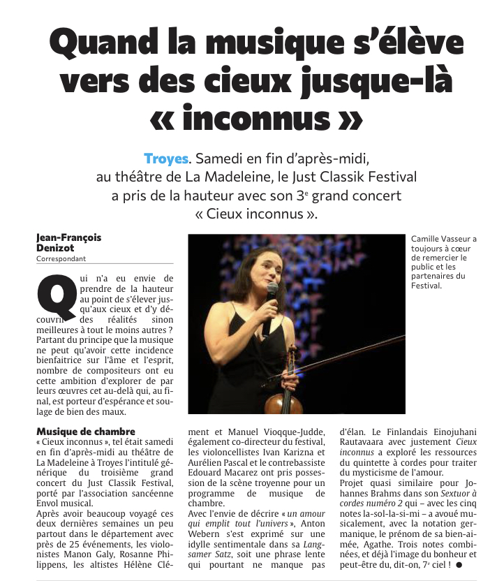 Quand la musique s’élève vers des cieux jusque-là « inconnus »