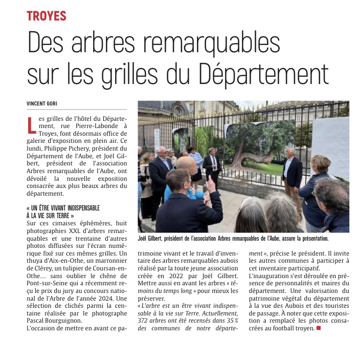 Une exposition photos d’arbres remarquables !