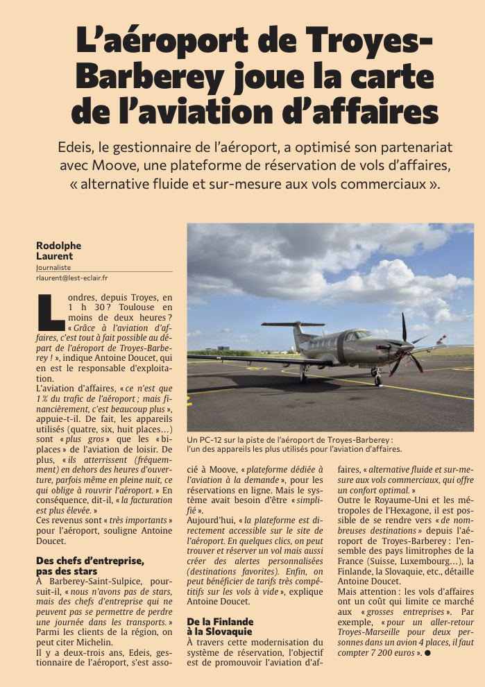 L'aéroport de Troyes-Barberey joue la carte de l'aviation d'affaires.