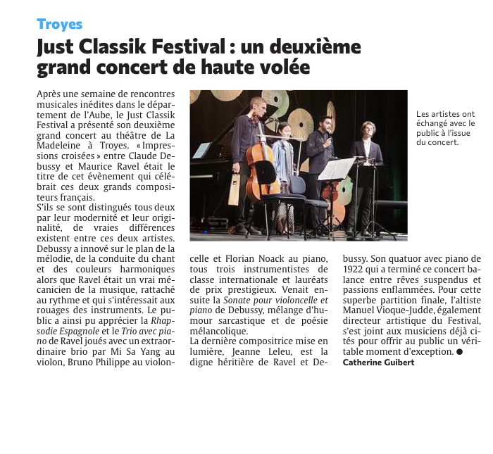 Just Classik Festival : un deuxième grand concert de haute volée