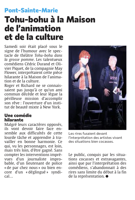Tohu-bohu à la Maison de l’animation et de la culture de Pont-Sainte-Marie