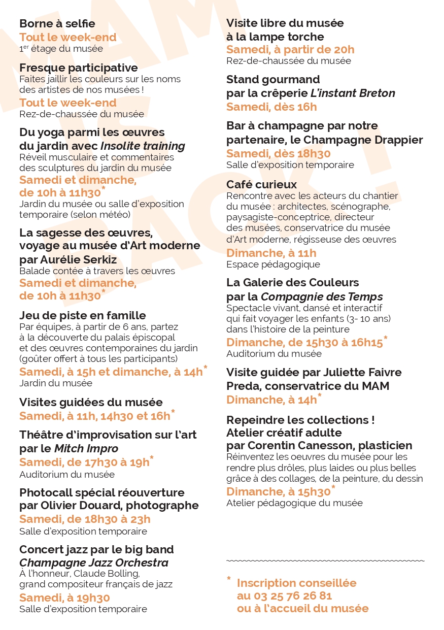 Le MAM en fête le week-end prochain !