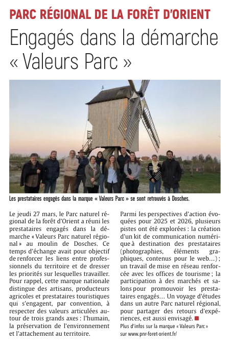 Les prestataires engagés dans la démarche « Valeurs Parc »