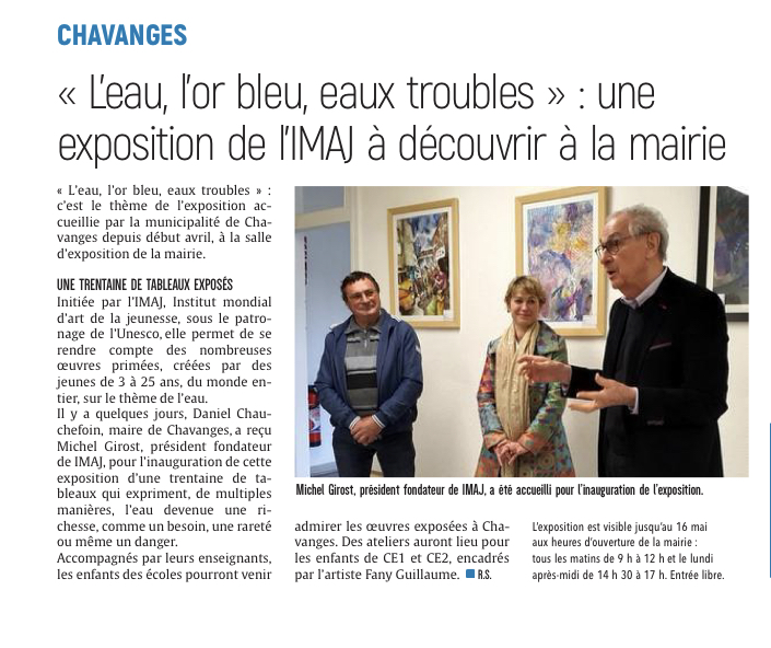 « L’eau, l’or beu, eaux troubles » : une exposition de l’IMAJ à découvrir