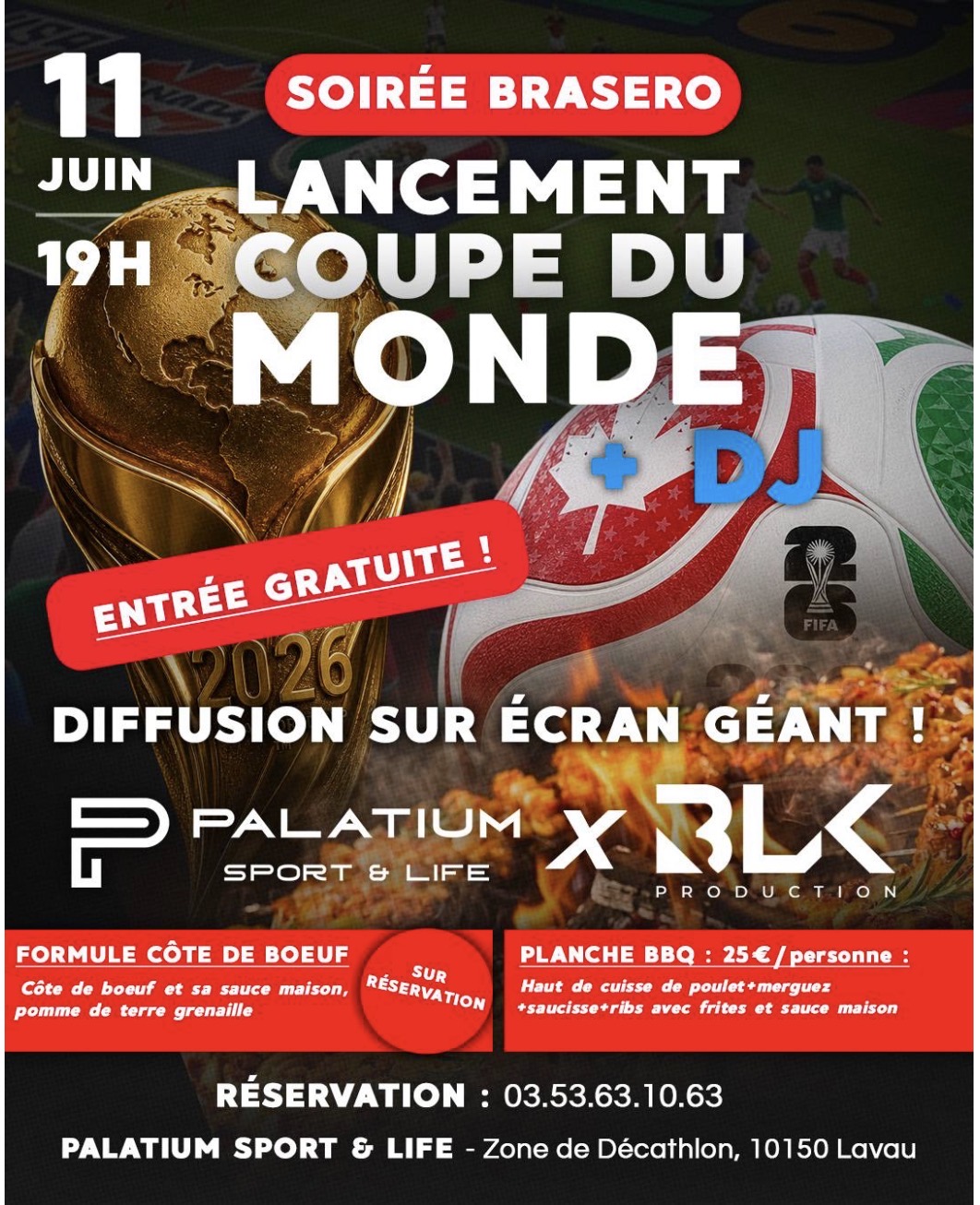 Match d'ouverture de Coupe du monde au Palatium