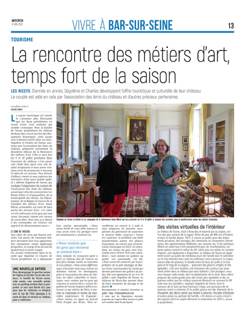 la rencontre des métiers d’art, temps fort de la saison du château de Taisne