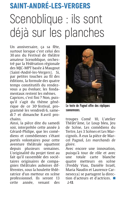 Scenoblique : ils sont déjà sur les planches