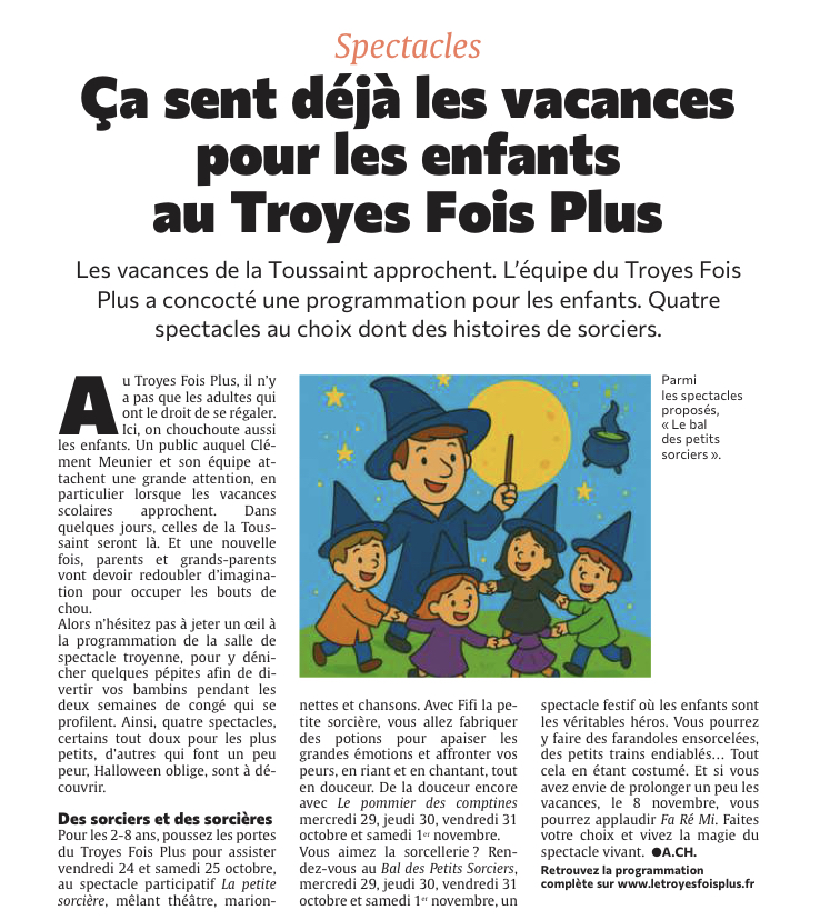Ça sent déjà les vacances pour les enfants au Troyes Fois Plus
