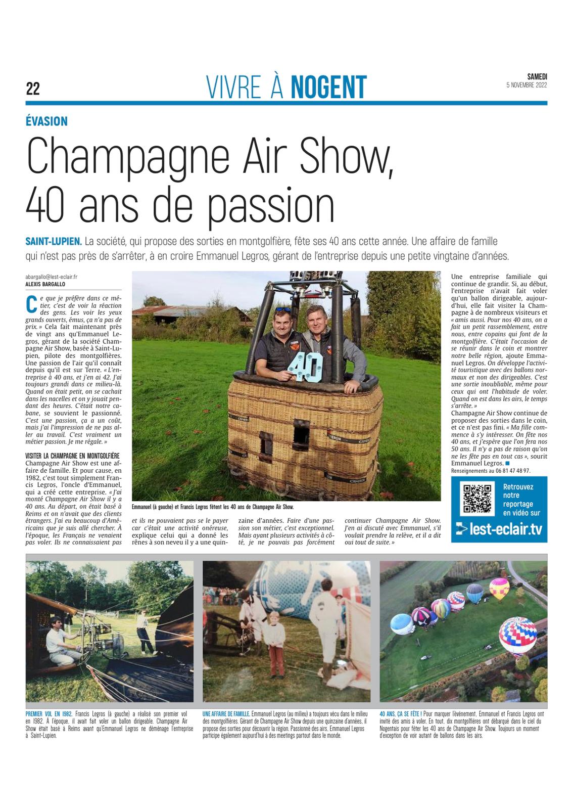 Champagne air show: 40 ans de passion à Saint-Lupien