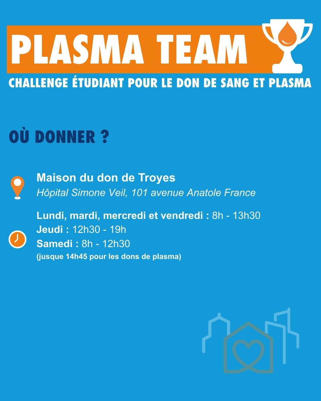 PLASMA TEAM de nos Aubassadeurs de l'Etablissement Français du Sang