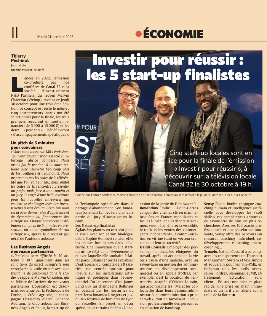 Investir pour réussir : les 5 start-up finalistes