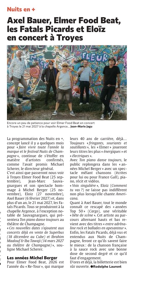 Nuits en + : cinq nouveaux artistes et groupes confirmés en concert à Troyes