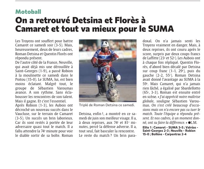 On a retrouvé Detsina et Florès à Camaret et tout va mieux pour le SUMA