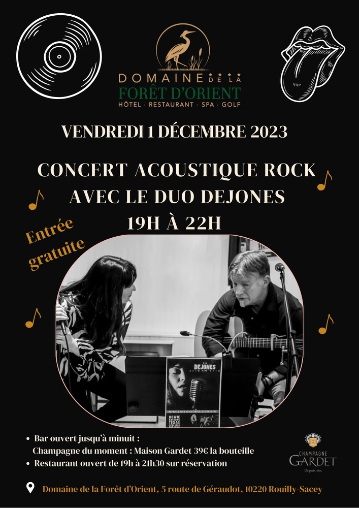 Concert acoustique rock au Domaine de la Forêt d'Orient.
