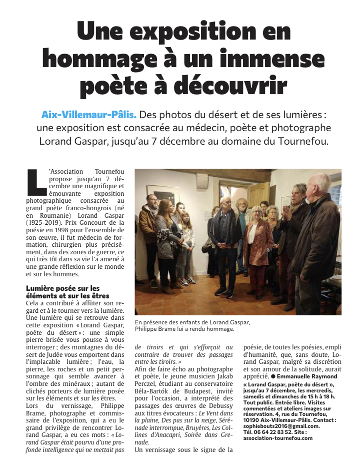 Une exposition en hommage à un immense poète à découvrir à Pâlis