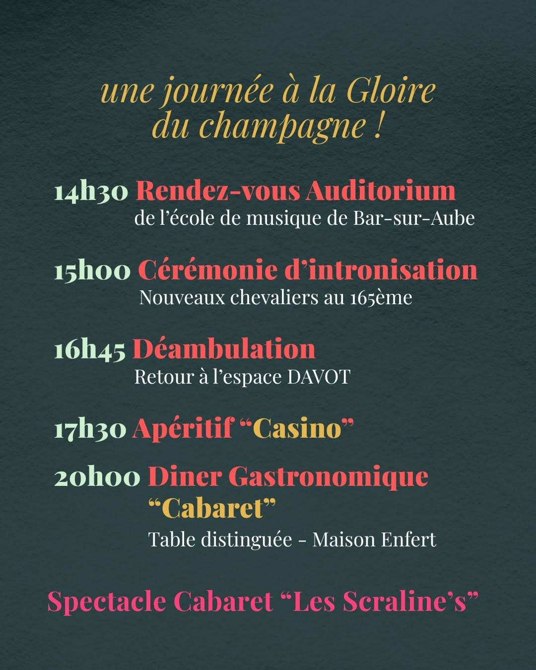 Soirée annuelle de nos Aubassadeurs de la Commanderie du Saulte Bouchon.